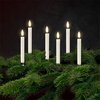 LED-Weihnachtsbaumkerzen-Set *WEISS | 1,2x13cm | 6 Stück* DELUXE HOMEART