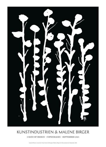 Poster *ABSTRACT FLOWERS BLACK No1* Malene Birger & Kunstindustrien