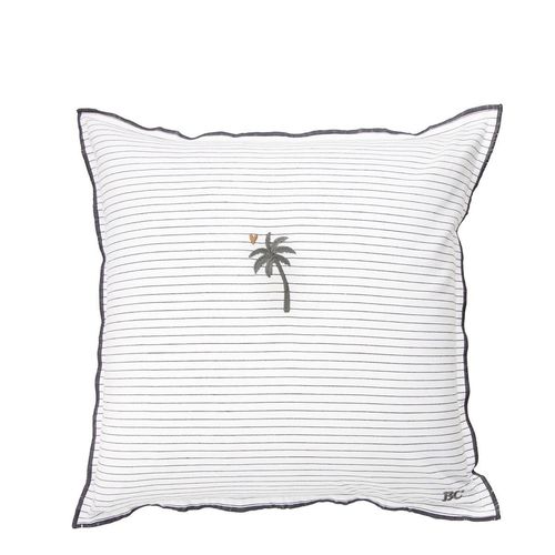 Kissenhülle *WHITE CHAMBRAY PALM TREE* Bastion Collections